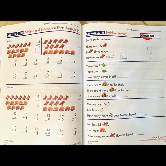 Math Workbook, Flashcards Colored Pencils Stickers - Picture 10 of 16